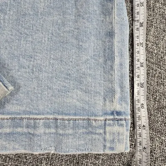 American Eagle Jeans Womens 12 Regular High Rise Baggy Wide Leg Light Blue Cargo - Picture 10 of 14